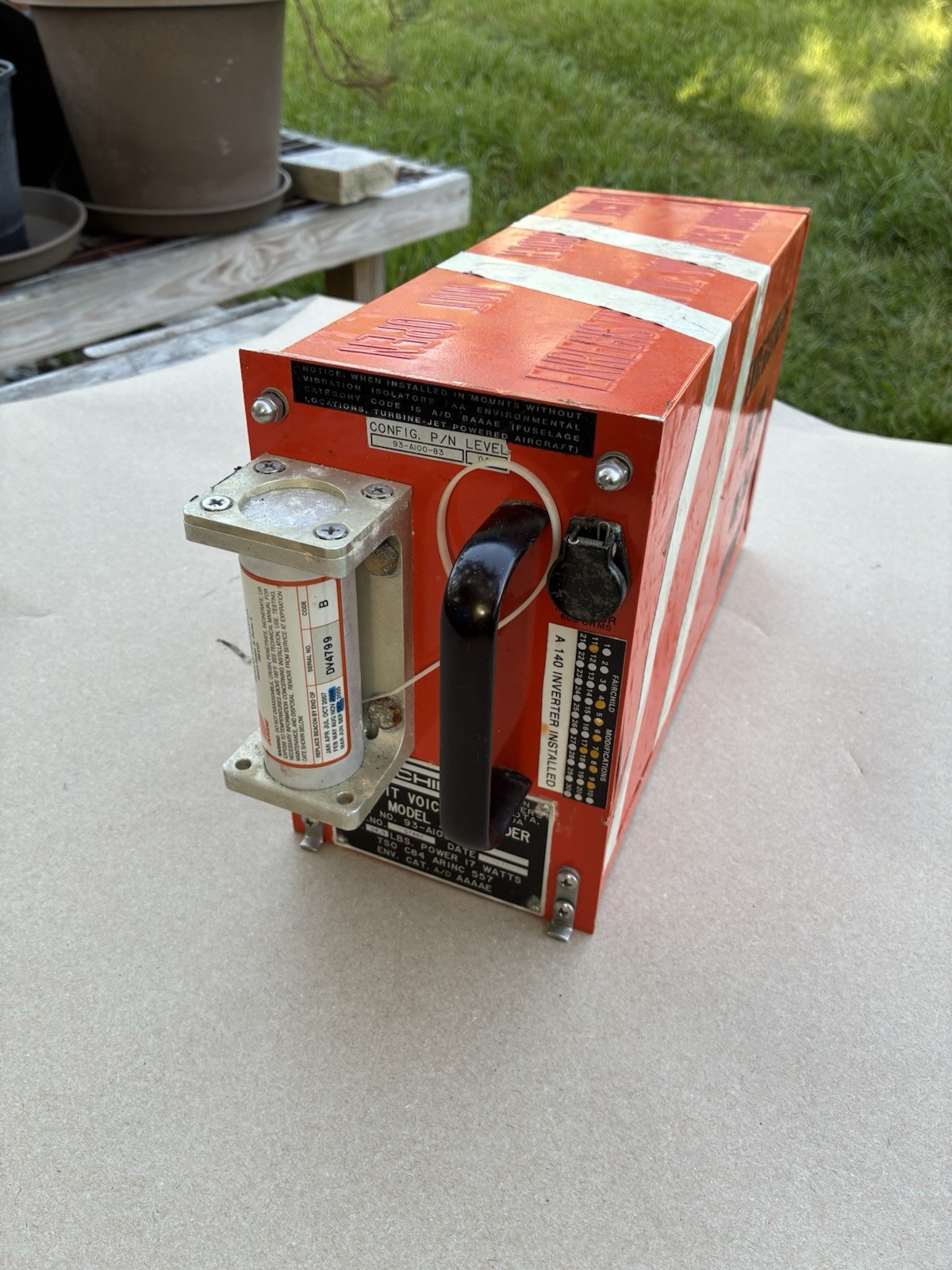 COCKPIT VOICE RECORDER (MODEL A100A) 93-A100-83