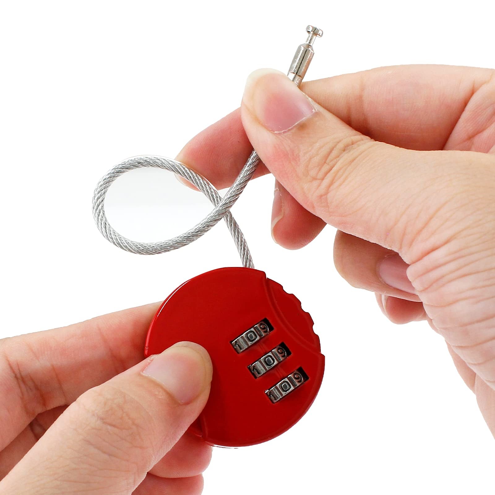 Litoexpe 4 Pcs Combination Cable Lock 4 Colors 4