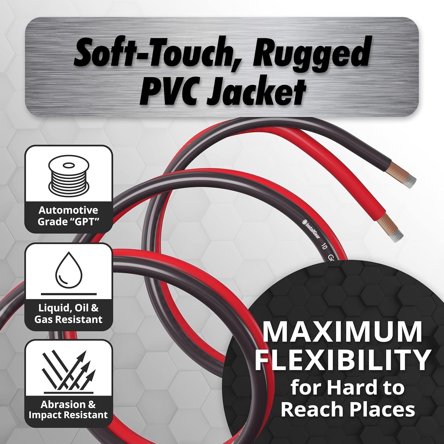 High-Performance 4 Gauge Battery Cable - 50ft CCA Copper Wire for Optimal Wiring
