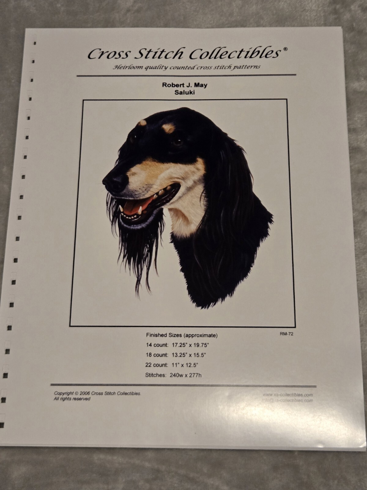 Cross Stitch Collectibles Pattern Saluki