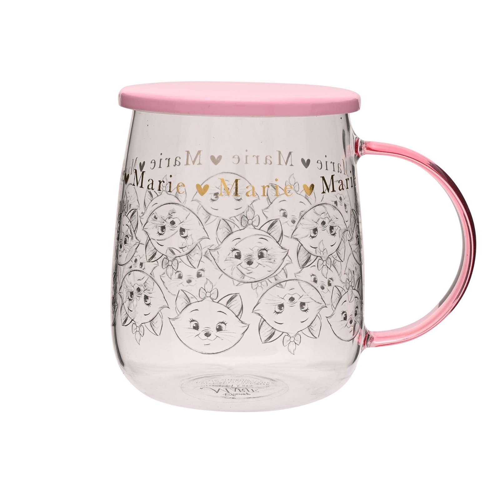 Disney Classic Glass Mug With Lid - Marie