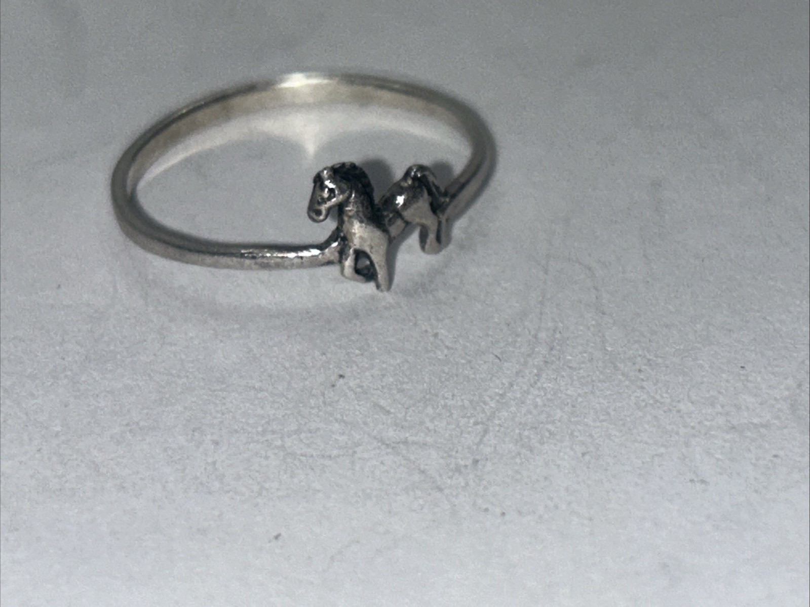 Sterling Silver Horse Ring 925 Size 8