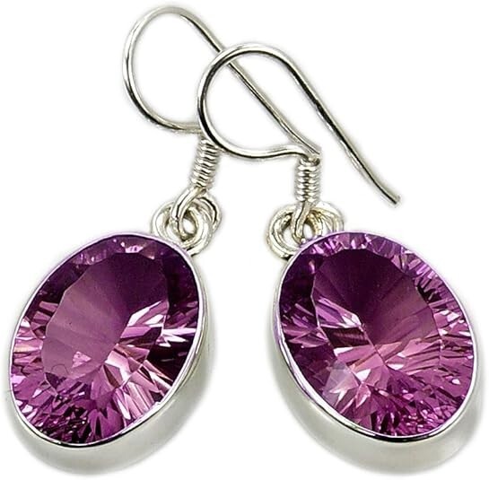 Reflections' Color Change Green Purple Alexandrite Earrings 925 Sterling Silver