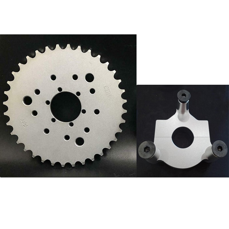 CDHPOWER Rear Hub Adapter 1.25" & 36T Sprocket 3+6+9 Holes for SPOKE WHEEL BIKE
