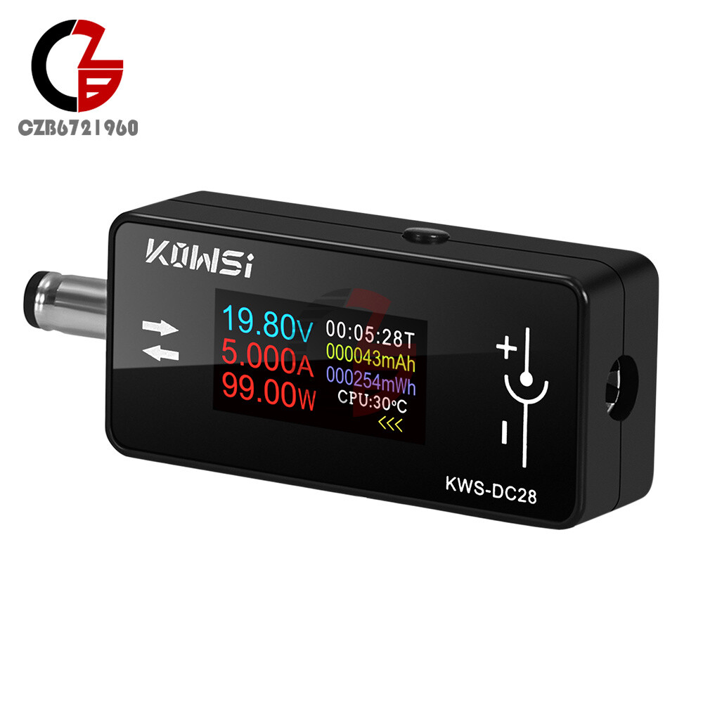 DC5.5*2.5 Interface Current Voltage Power Meter Tester Digital LCD Display Meter