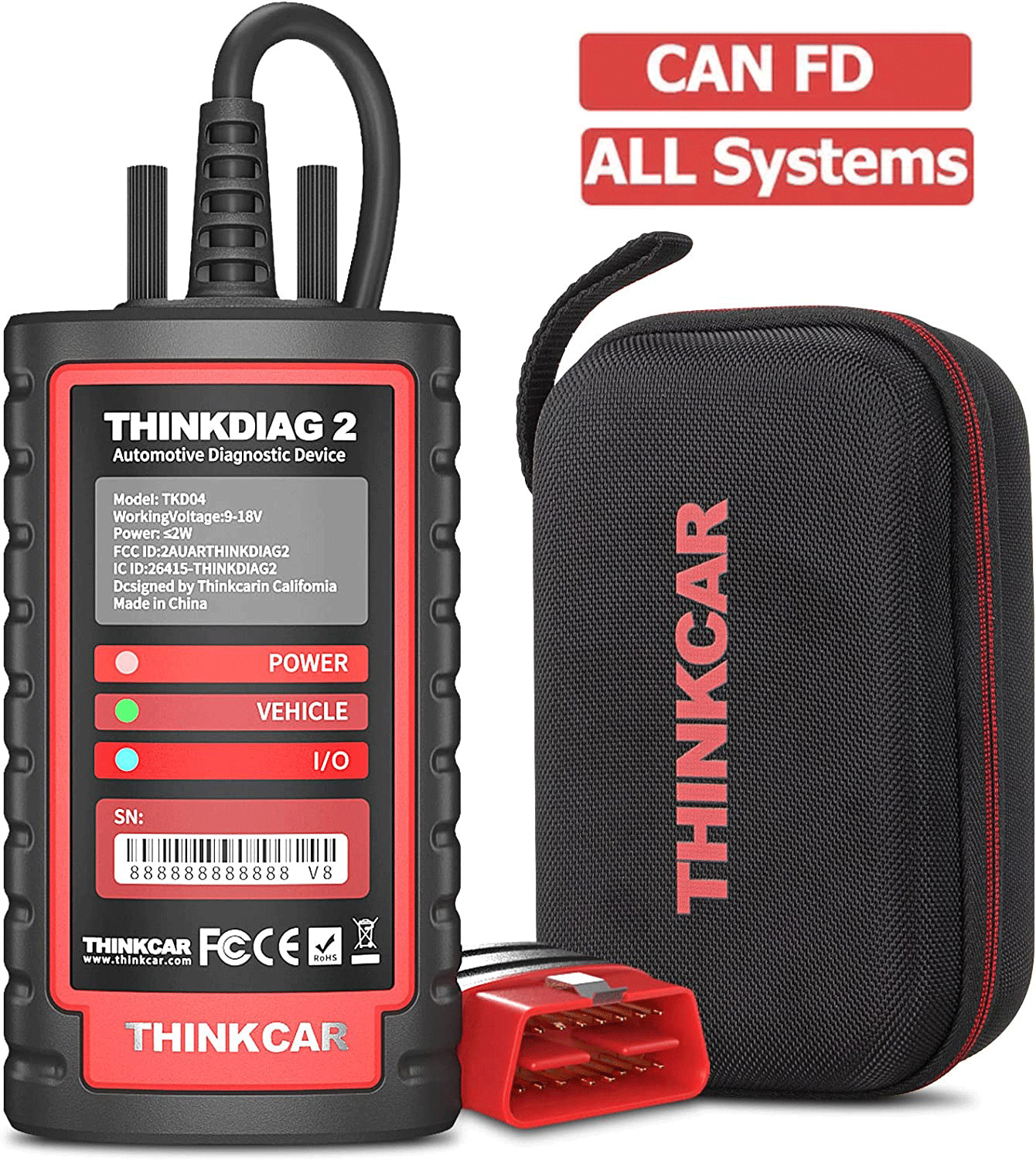 2026 THINKDIAG 2 OBD2 Scanner Car Diagnostic Tool All Software Free Bidirection