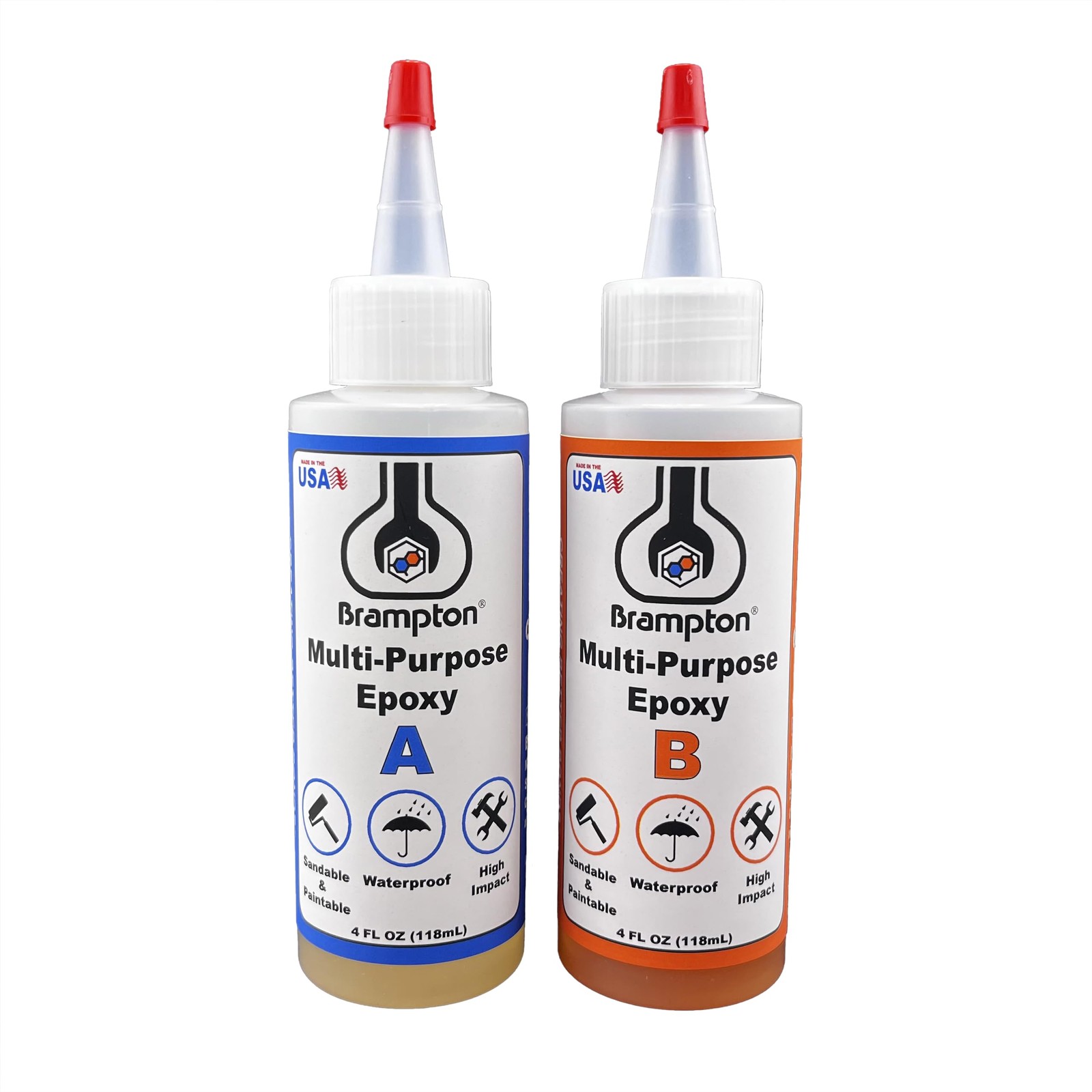 Brampton Multi-Purpose Epoxy, Quick 30-Minute Set, Waterproof 2-Part Epoxy Gl...