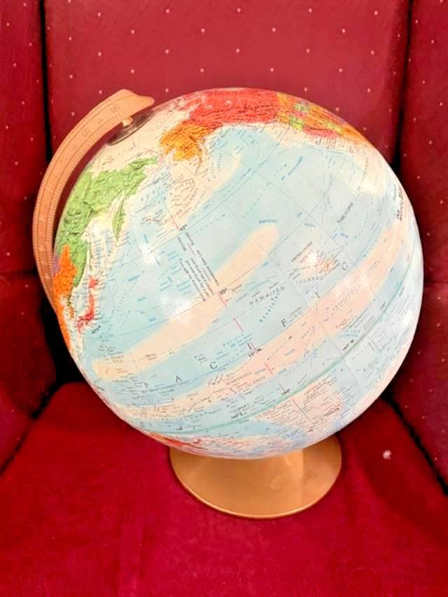 Large Rotating World Globe -- Desktop, Free Shipping