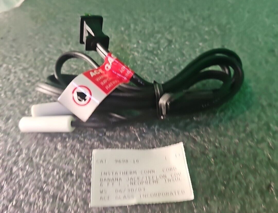 ACE Glass 9698-16 Instatherm Oil Bath Connecting Controller Cord 6' BANANA JACK