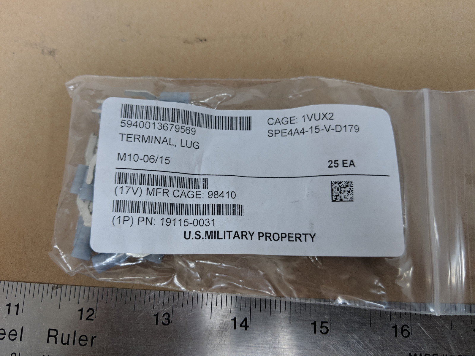 19115-0031 - Molex - Terminals SNAP SPADE TERM 14-16 AWG 25pcs
