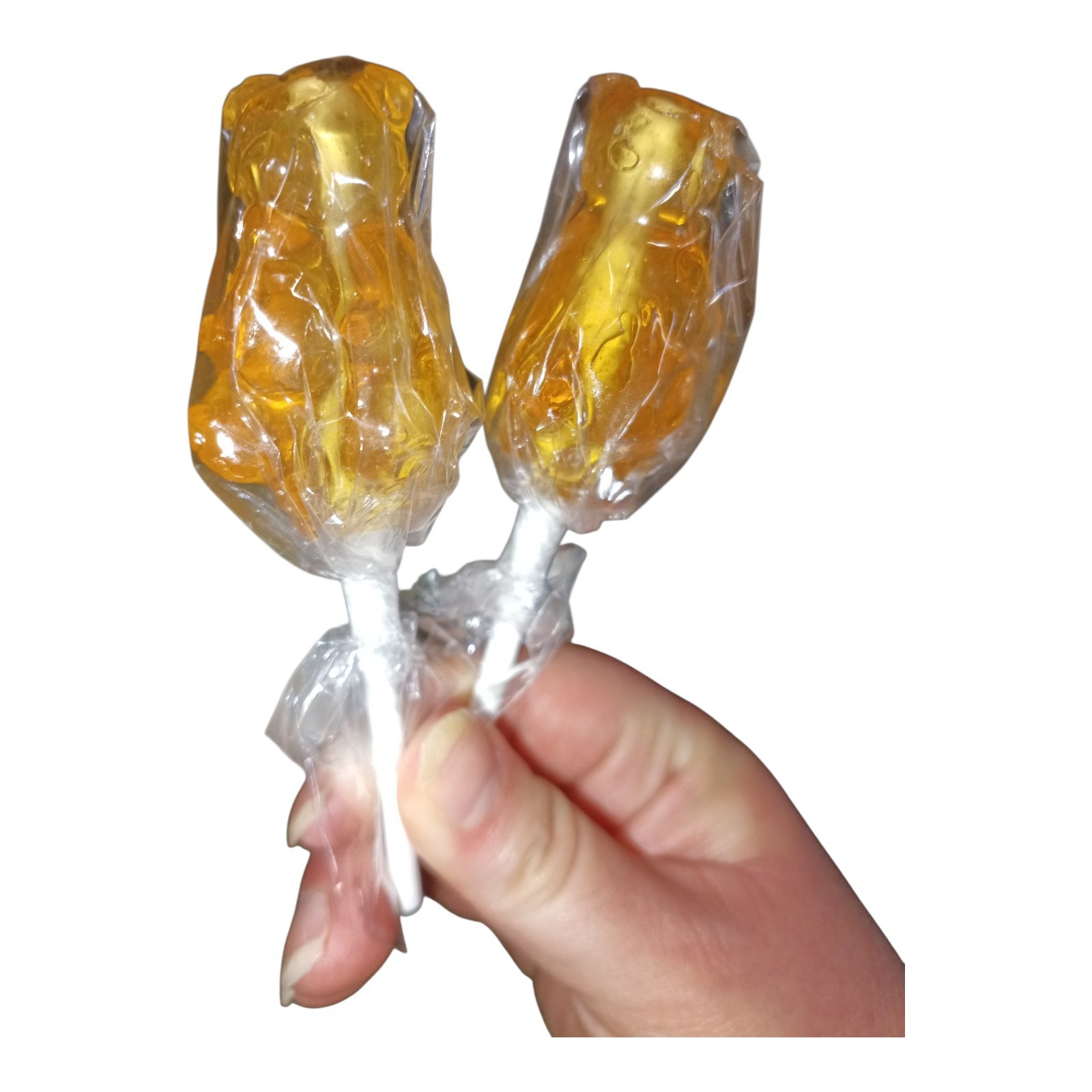 Golden Yellow Bear Shaped Lollipops