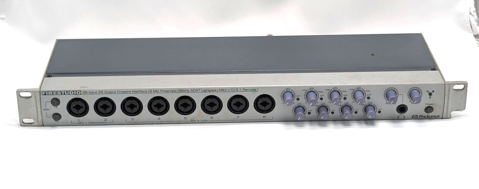 PreSonus FIRESTUDIO 26 Input/Output Firewall Interface Mic Preamps Lightpipe