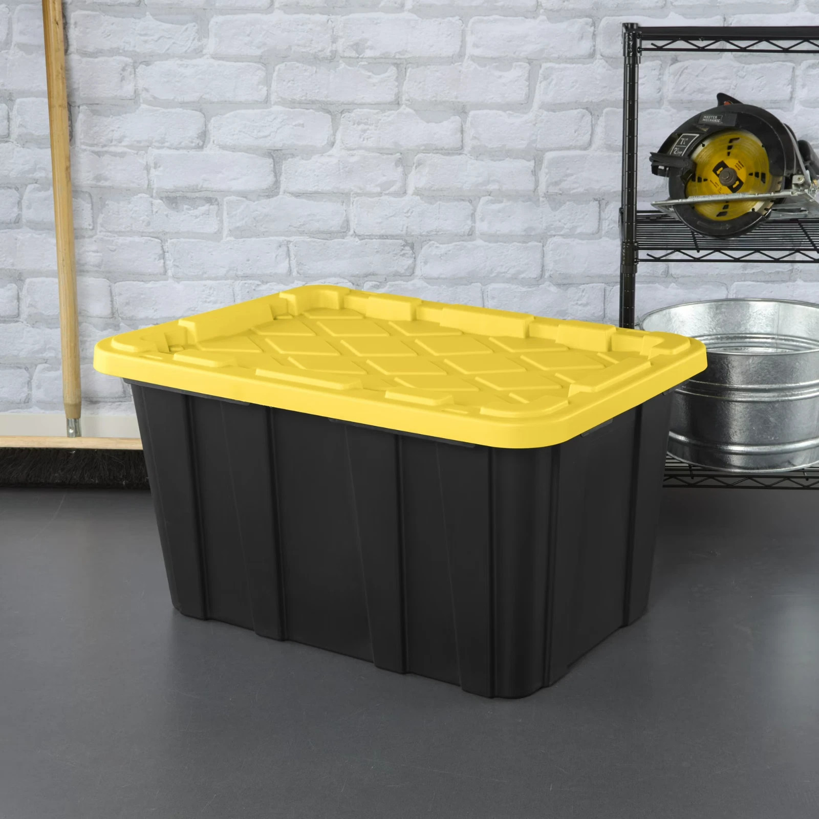 Sterilite Large Storage Bin, 27 Gallon Durable Plastic Storage Tote, 6 Pack