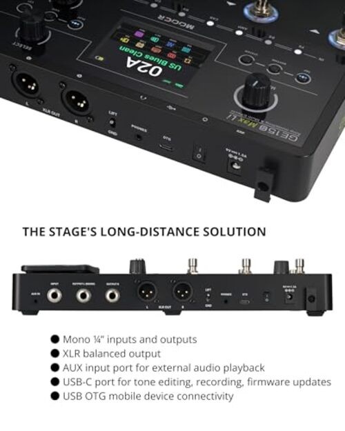 Battery Powered Guitar Amp Modelling Multi Effects 8-Footswitch GE150 Max Li