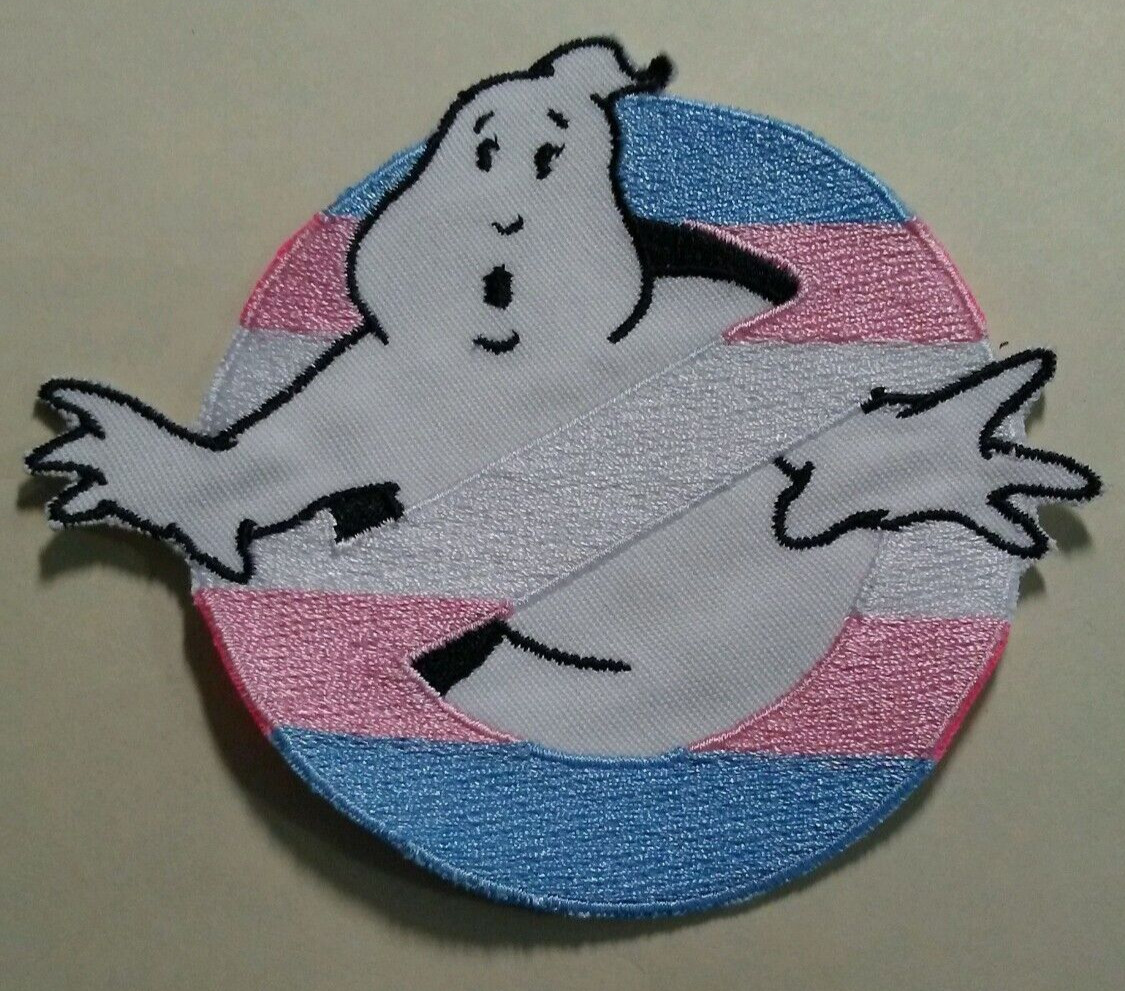 Trans Embroidered Ghostbusters No Ghost Patch  [iron on]