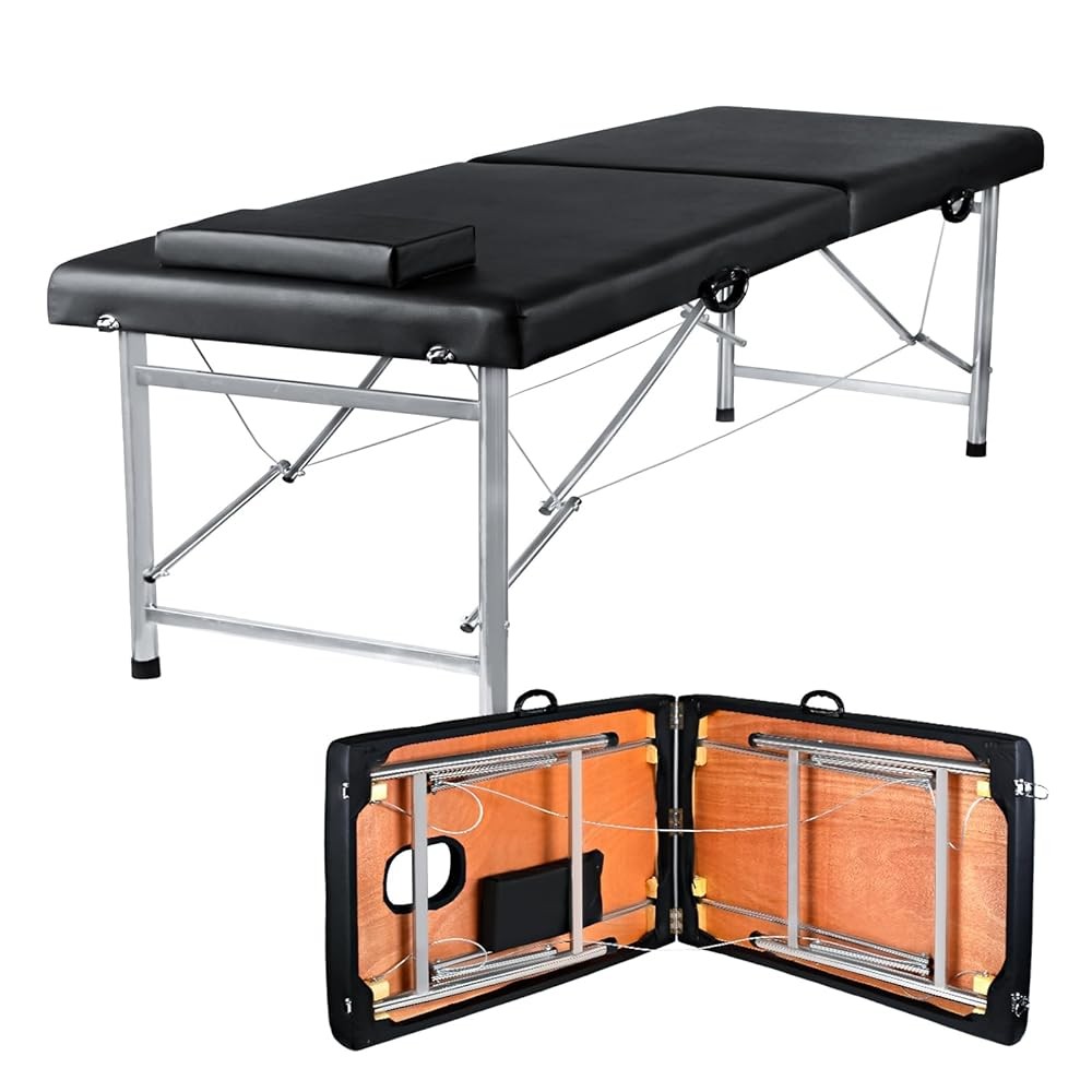 Professional Massage Table Massage Bed Spa Bed 180cm Long Portable 2 folding