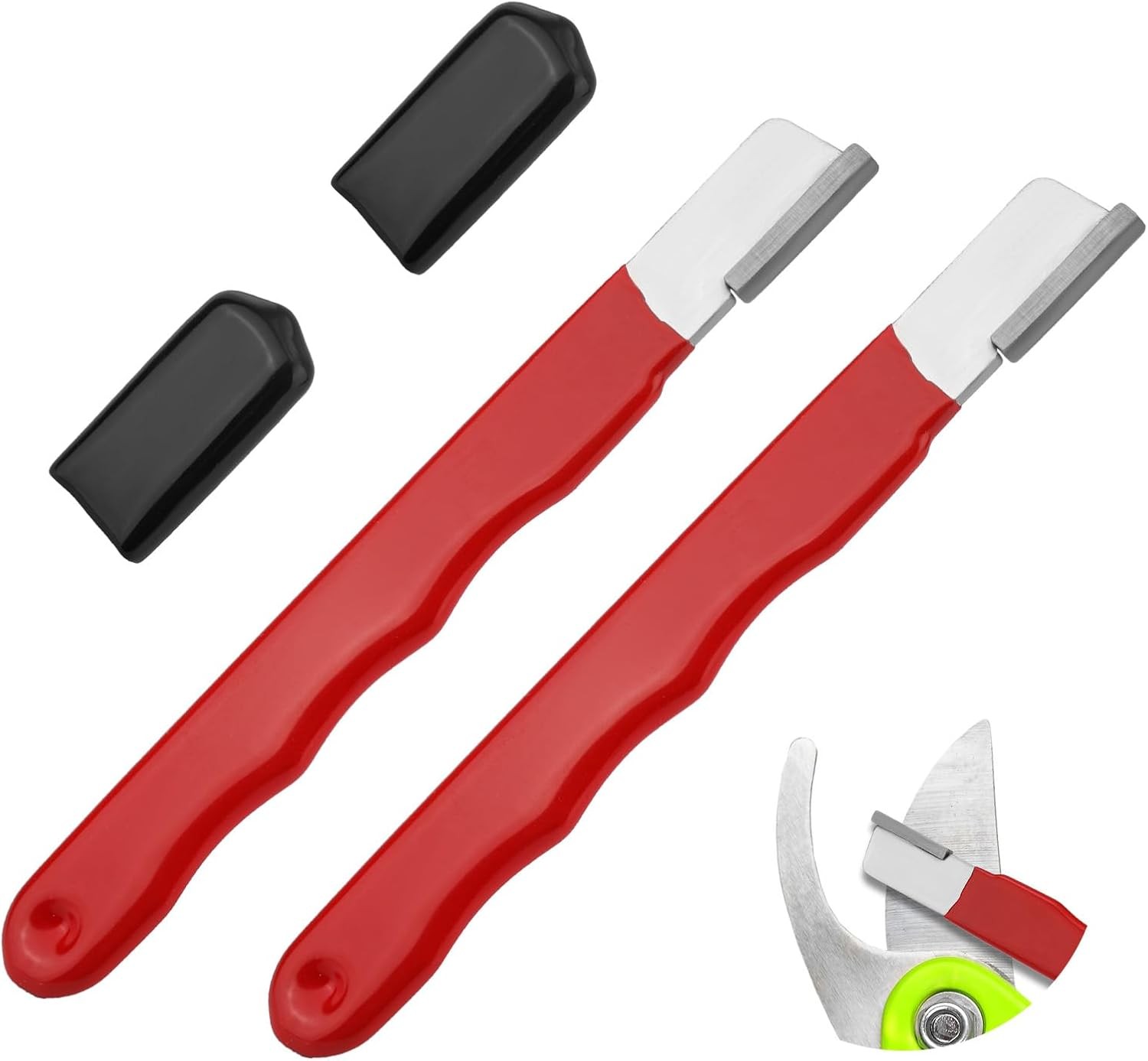 2pcs Pocket Blade Sharpener, Premium Wolfram Steel Garden Tool Sharpener Multipu