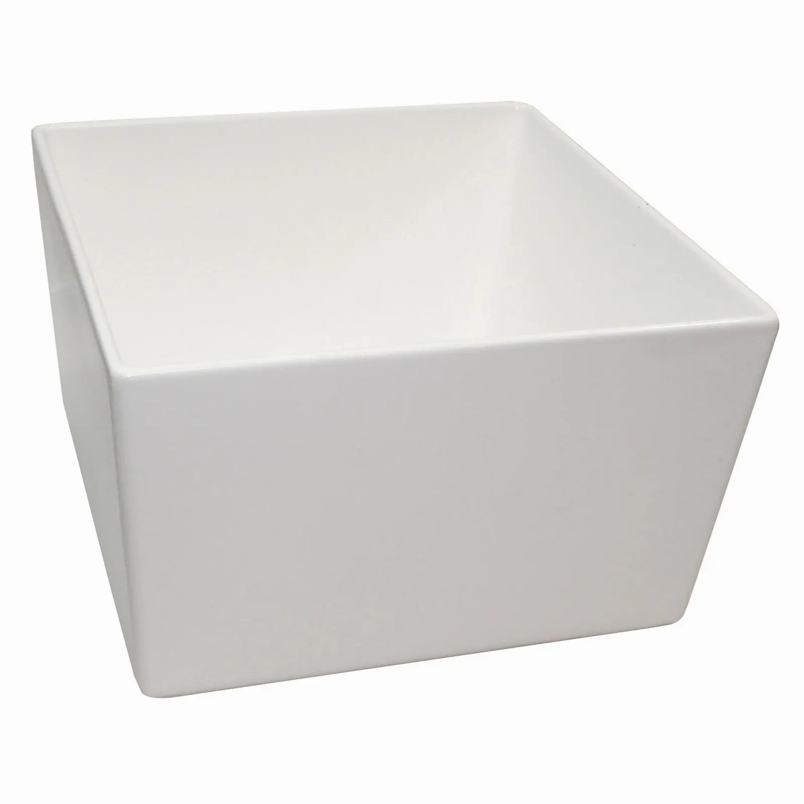 TableCraft CW4036N 9.5 qt. Natural Finish Aluminum Square Bowl w/ Straight Edge