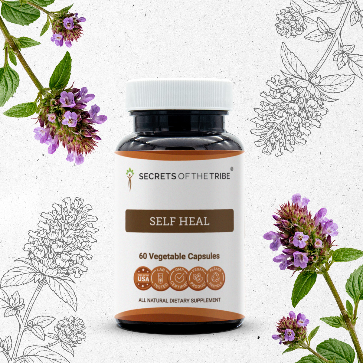 Secrets Of The Tribe Self Heal Capsules, 250 mg
