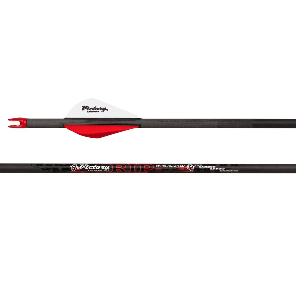 Victory Archery RIP Sport 350 Fletched Arrows 6pk 8.2 GPI Carbon RIPAS-350FQ-6