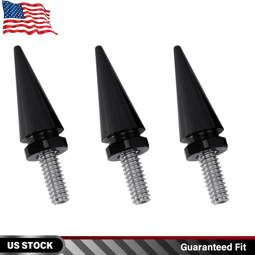3PCS Windscreen Windshield Spike Screws For Harley Electra Glide 1996-2013 Black
