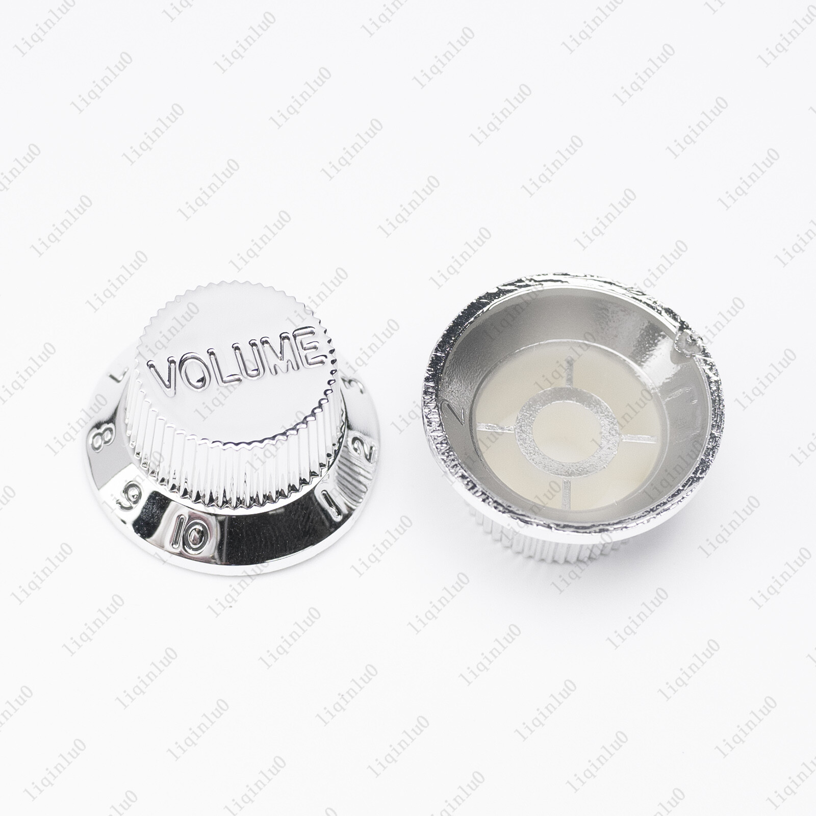 Chrome ST/Strat Style Electric Guitar Knobs Volume Tone Knobs for Stratocaster
