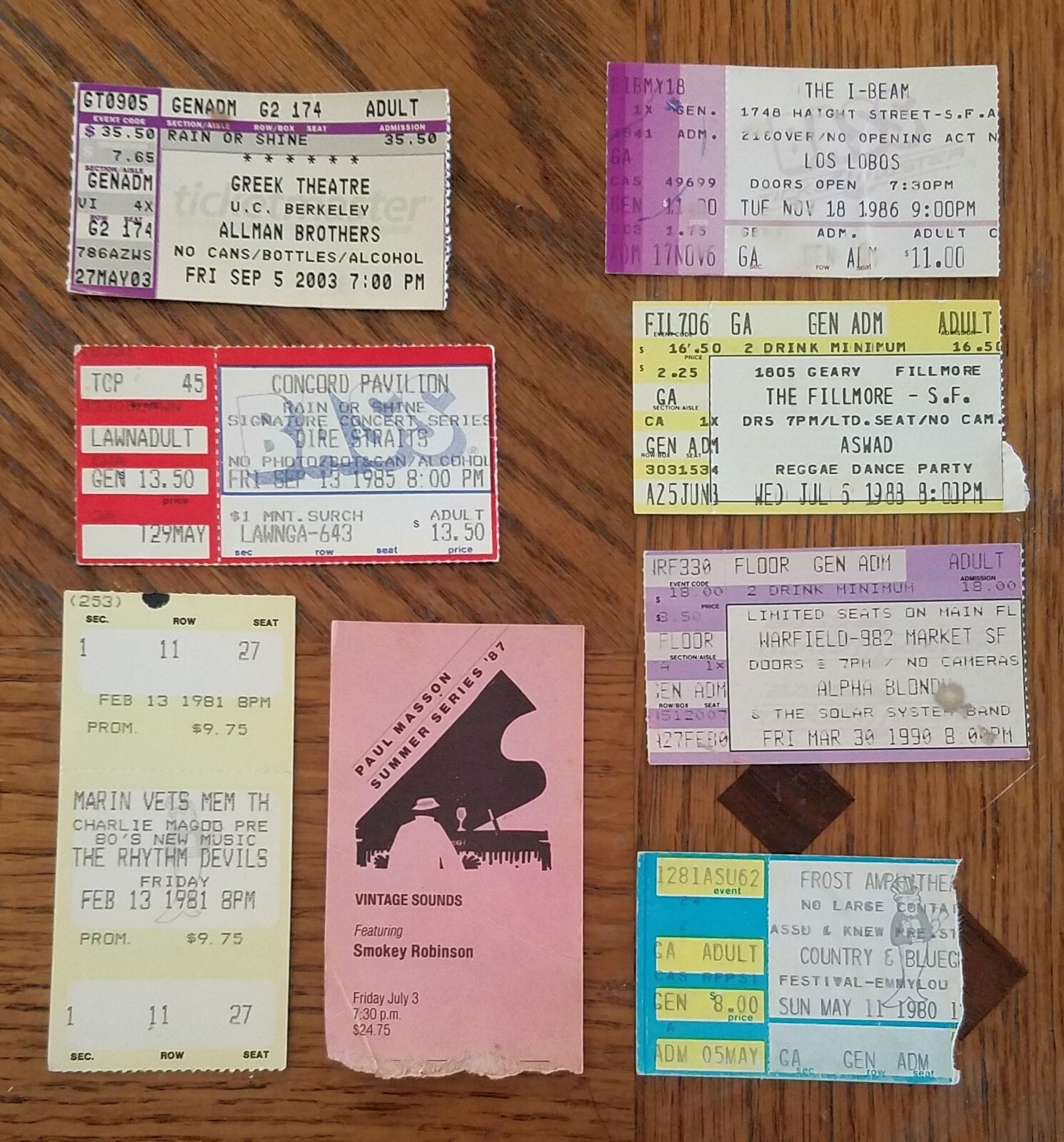 RHYTHM DEVILS / LESH, HART, AIRTO, FLORA & BK ~ Ticket Stub ~ Feb 13, 1981 ~ NM