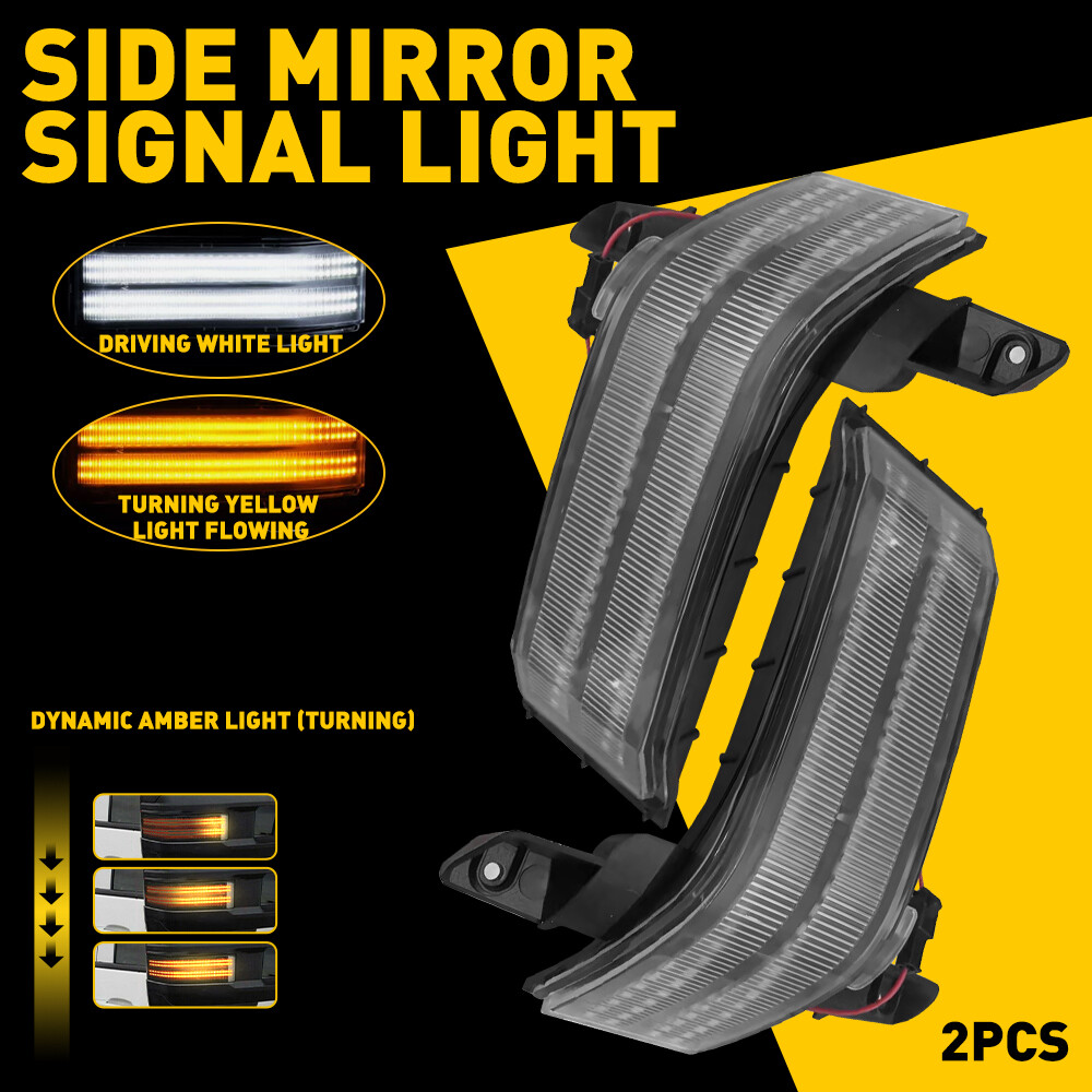 For GMC Sierra 2014-18 Chevrolet Silverado 1500 2500HD 3500HD Side Mirror Light