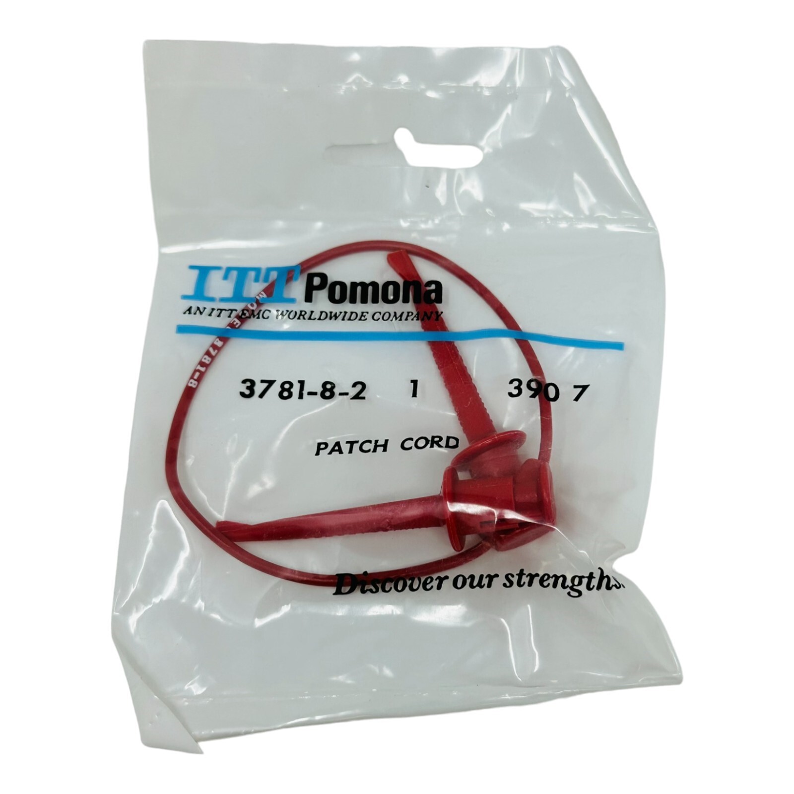 POMONA 3781-8-2 RED PATCH CORD NEW/UNUSED SURPLUS