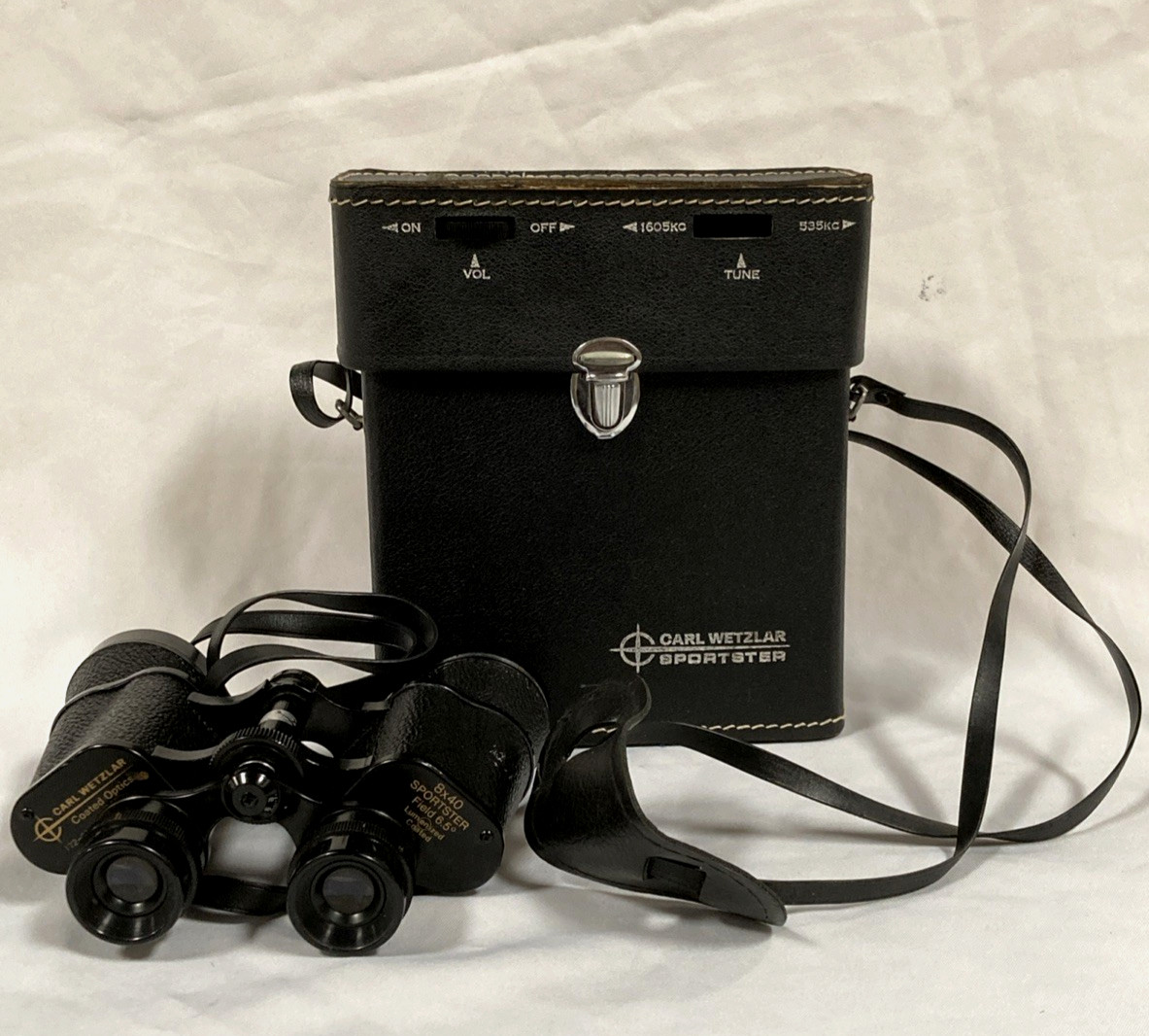 Rare Carl Wetzler Sportster Field Binoculars 8x40 with Radio - Read Description
