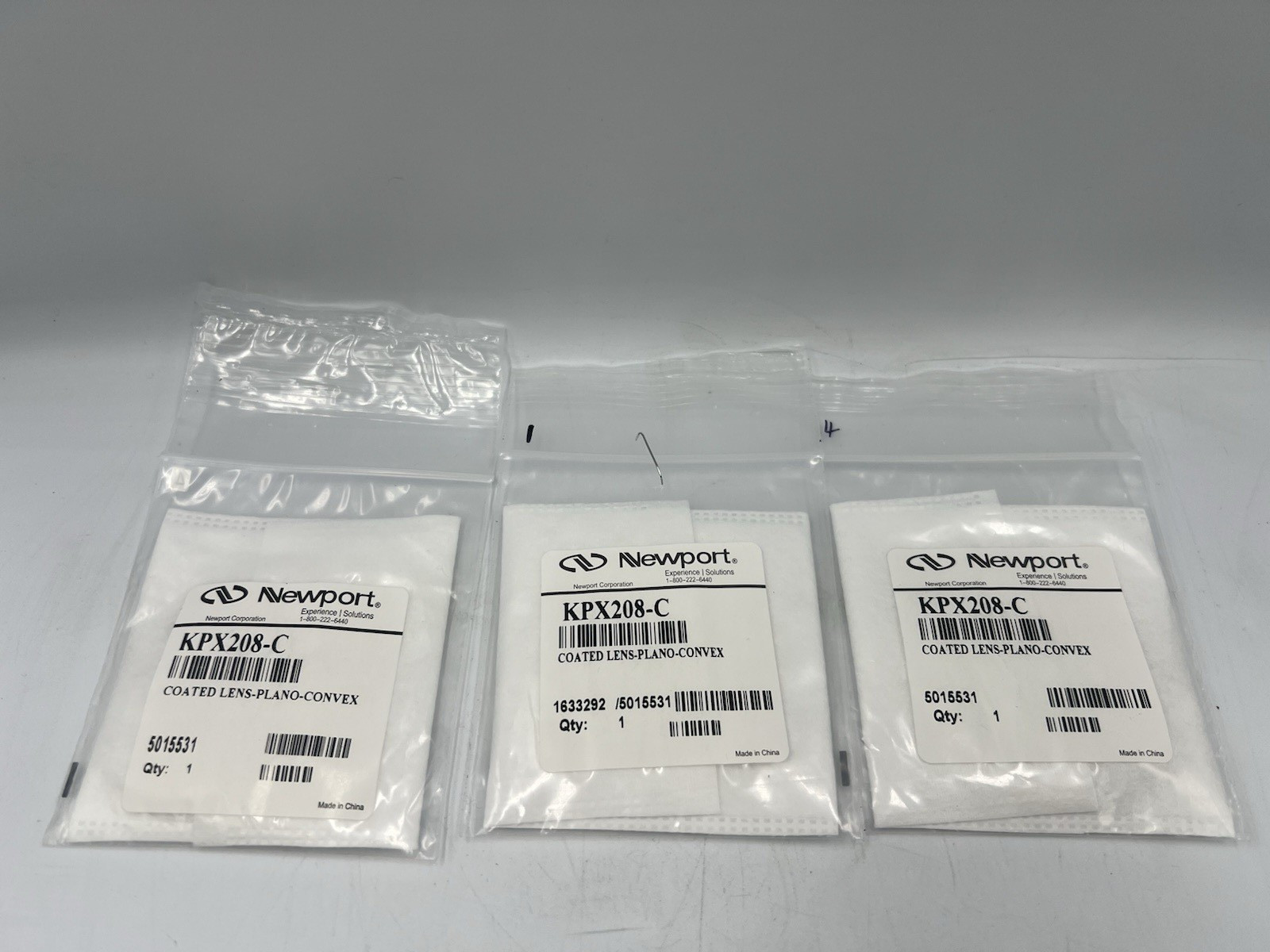 Lot of 3 New NOS Newport KPX208-C Coated Lens-Plano-Convex