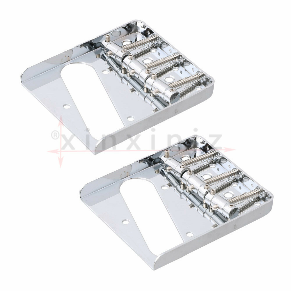 2pcs 3 Saddle Ashtray Bridge For Fender Telecaster TELE Electric Guitar Chrome