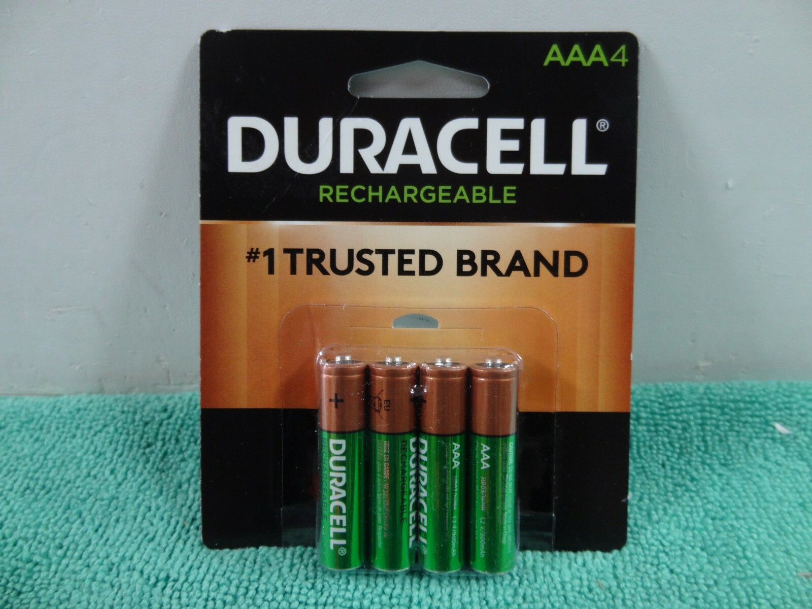 New Duracell AAA Rechargeable Batteries, AAA 4-Pack, 1.2V NiMH
