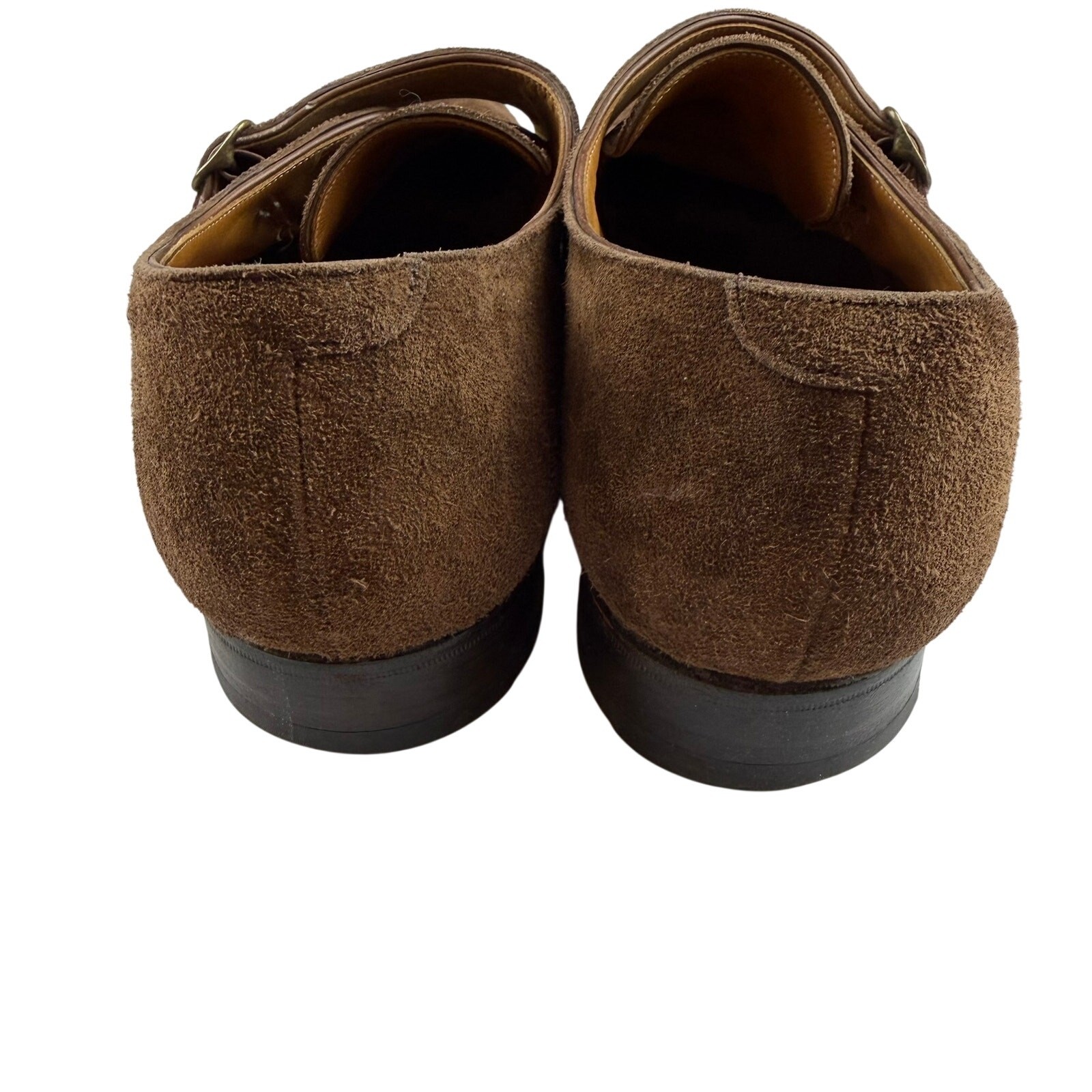 Tom James Laxton Suede Monk Strap Shoes 10.5D England