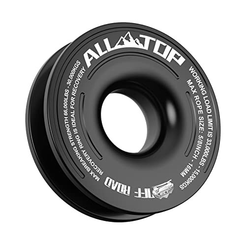 Recovery Ring 66000 LBS Winch Snatch Towing Ring, Tackle Black Recovery Ring