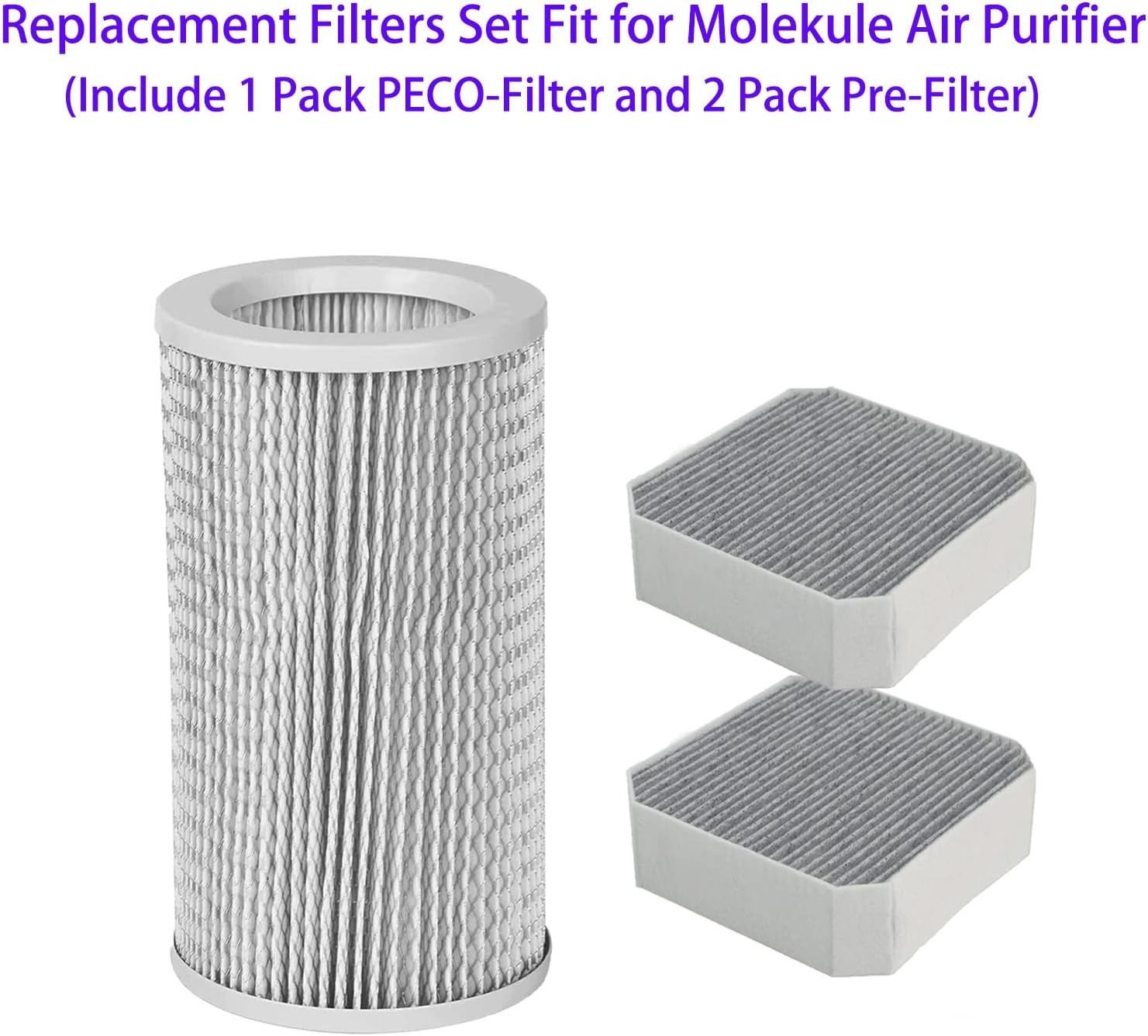 Air Purifier Filter Replacement Set for Molekule - 3 Pack High Performance