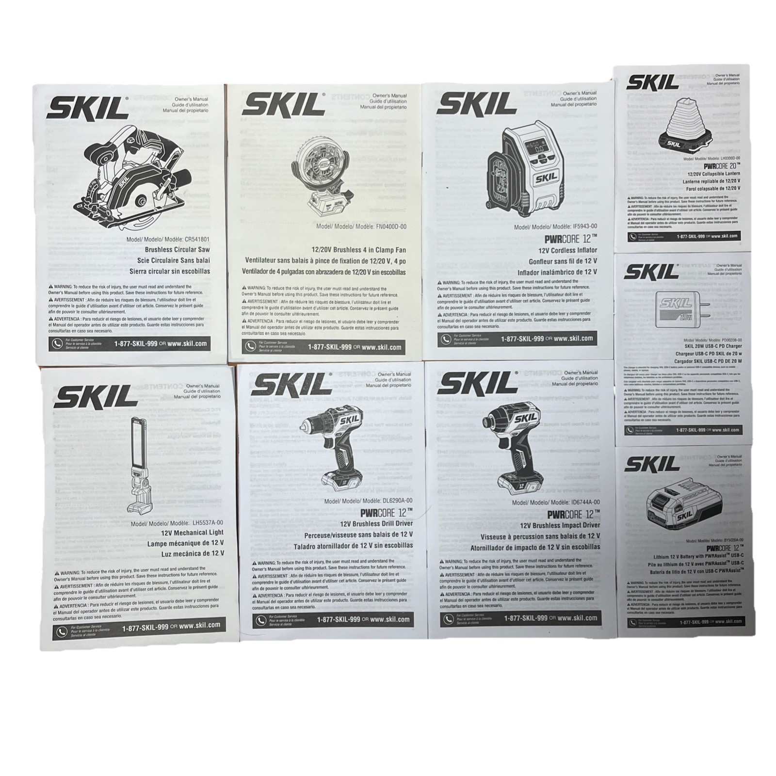 Skil 12v Tool Set 8 Brushless Tools 2 Batteries