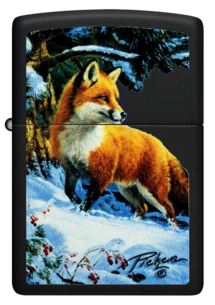 Zippo Windproof Snow Fox Lighter Designed by Linda Picken 48596, New In Box