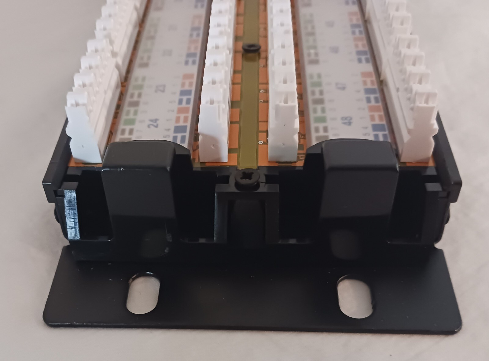 HellermannTyton 48 Port Patch Panel, 2U, Black. NEW. Free Shipping