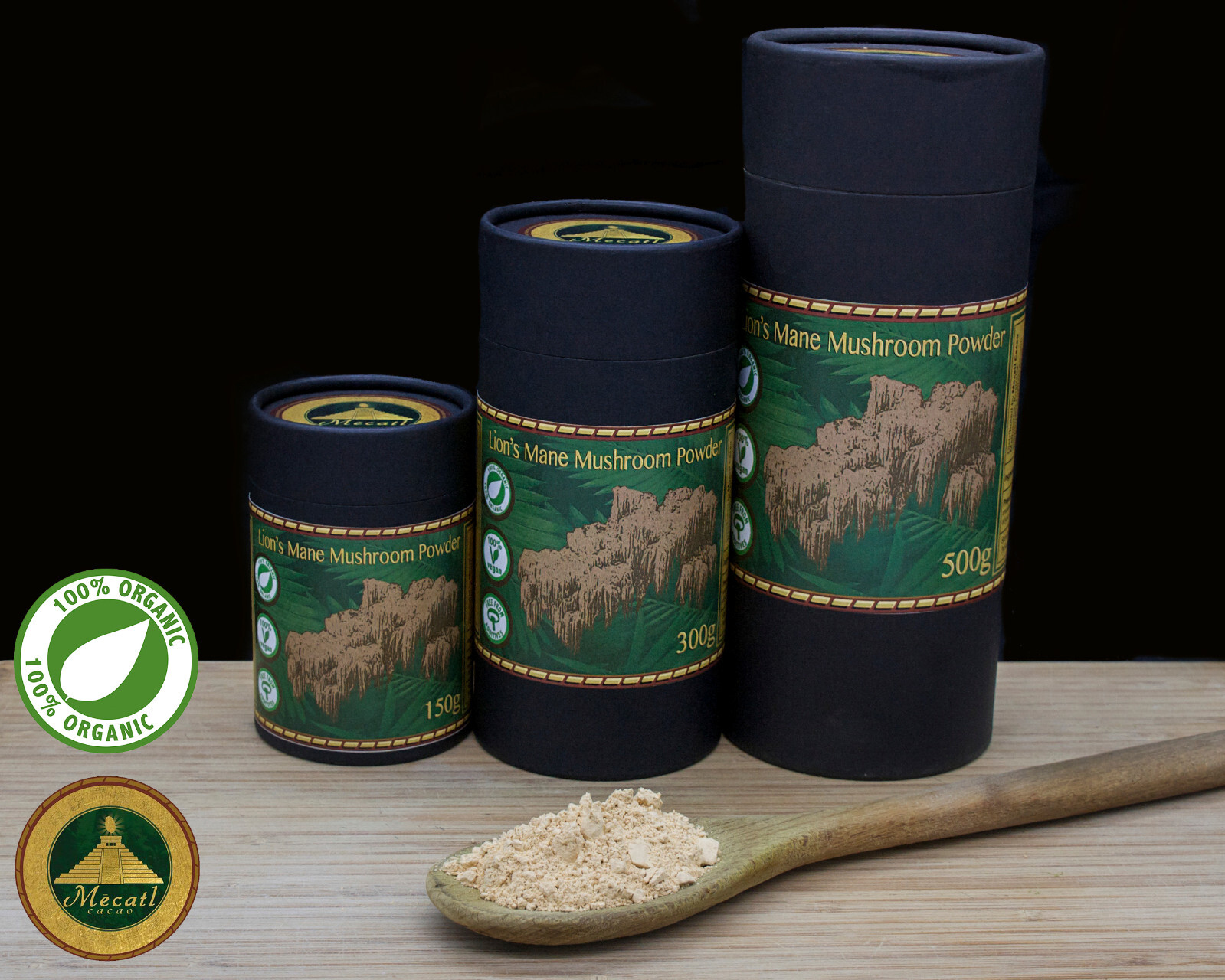 ORGANIC LION'S MANE MUSHROOM POWDER - 100% Pure Lions Mane Powder Supplement
