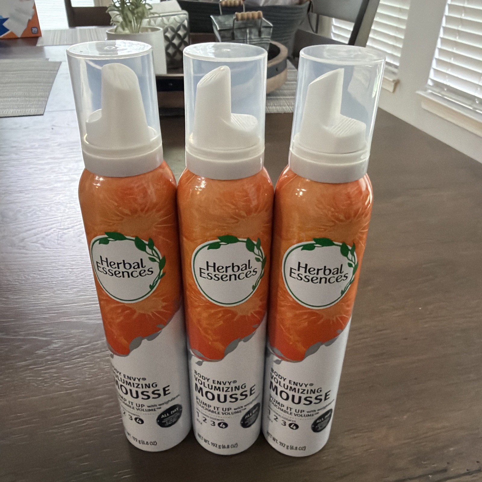 3 Herbal Essences Body Envy Volumizing PUMP IT UP Touchable Volume Mousse 6.8oz