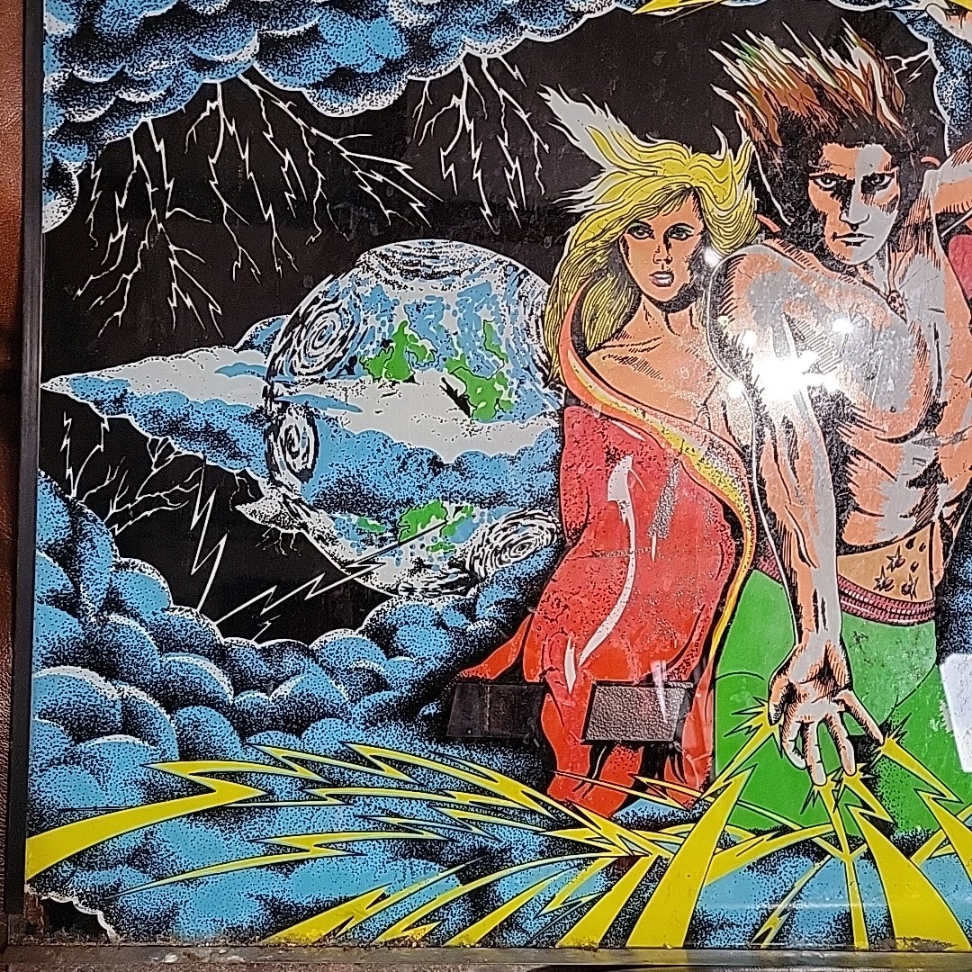 Williams Flash Pinball Machine Game Backglass ORIGINAL