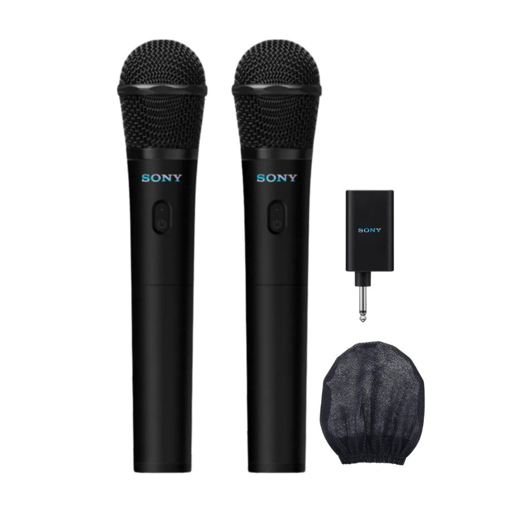 Sony ULT Mic Wireless Karaoke Microphone Microphone Cover Bundle (Black)