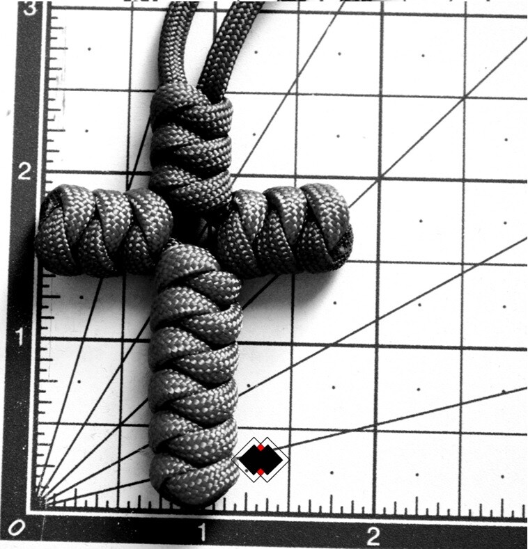 550 paracord adjustable cross necklace - browns - handmade in USA