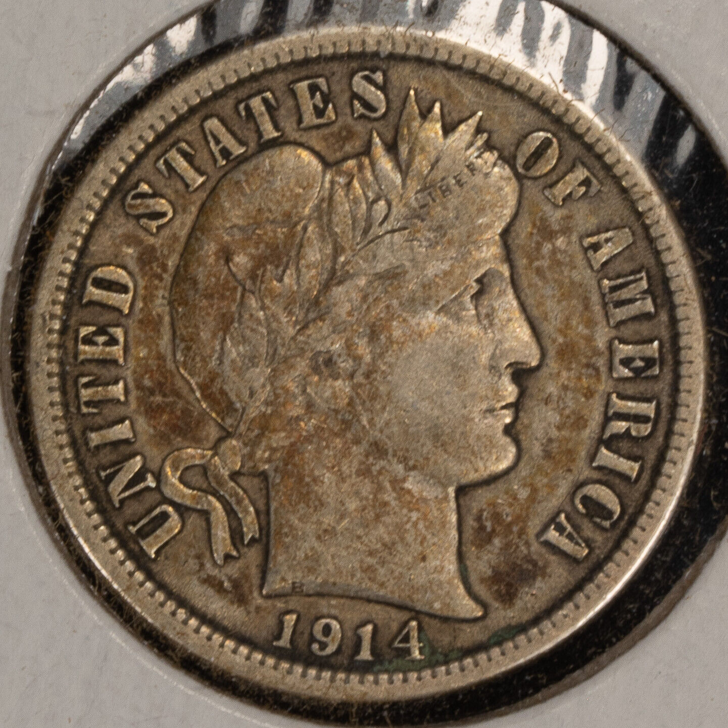 1914 10c Barber Silver Dime - XF - Value Coin - SKU-T3995