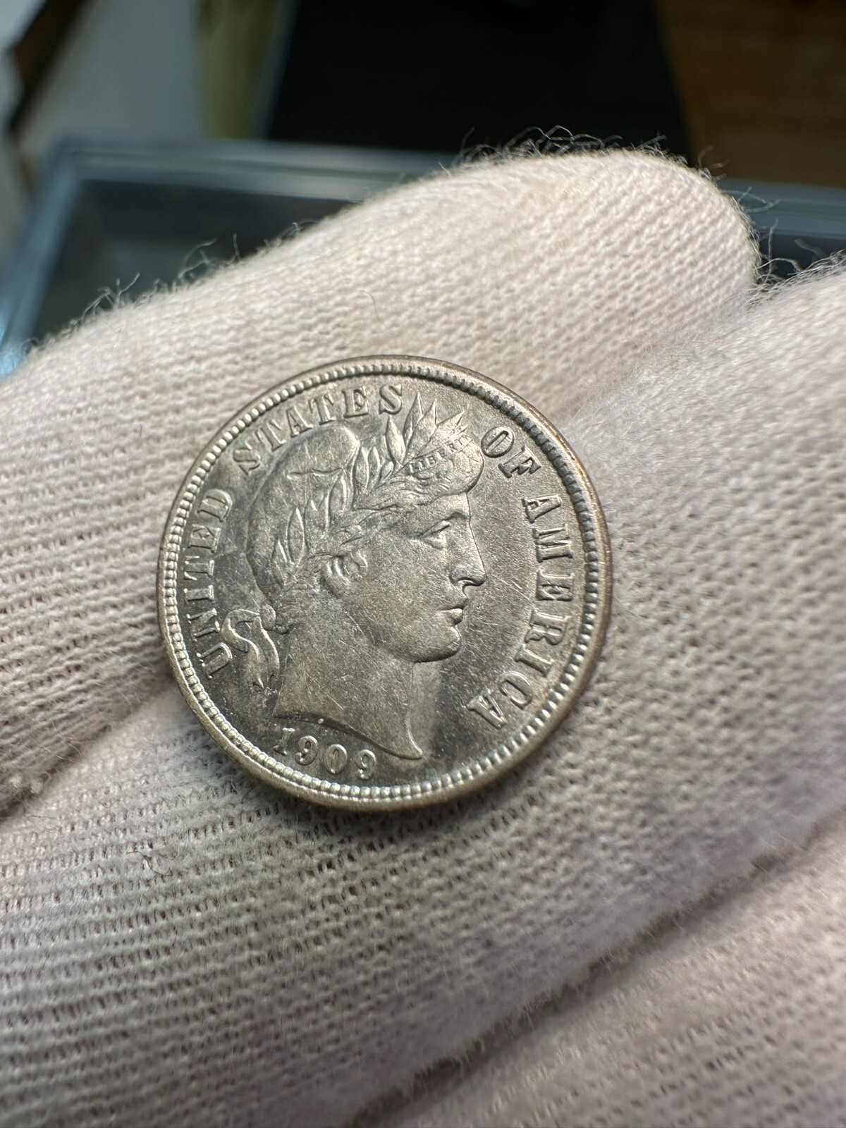 1909 Barber Dime AU