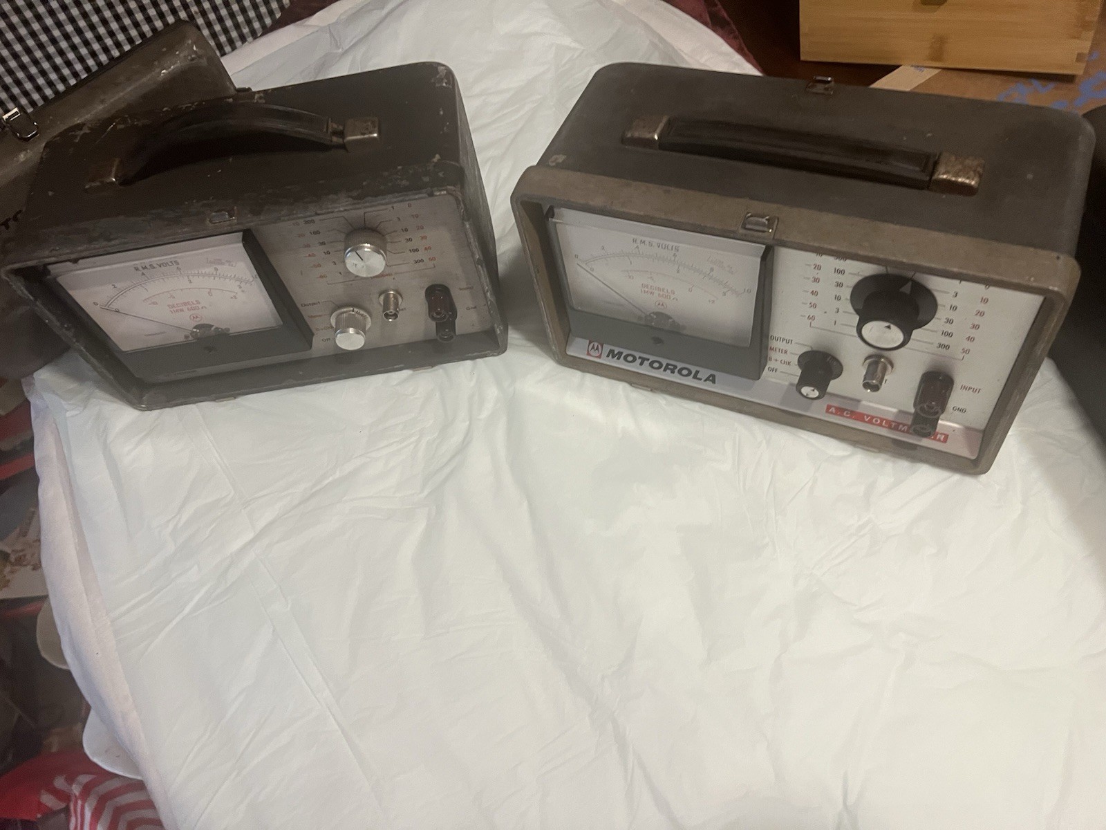 Vintage 2/ Motorola AC Voltmeters  Without Power Cables