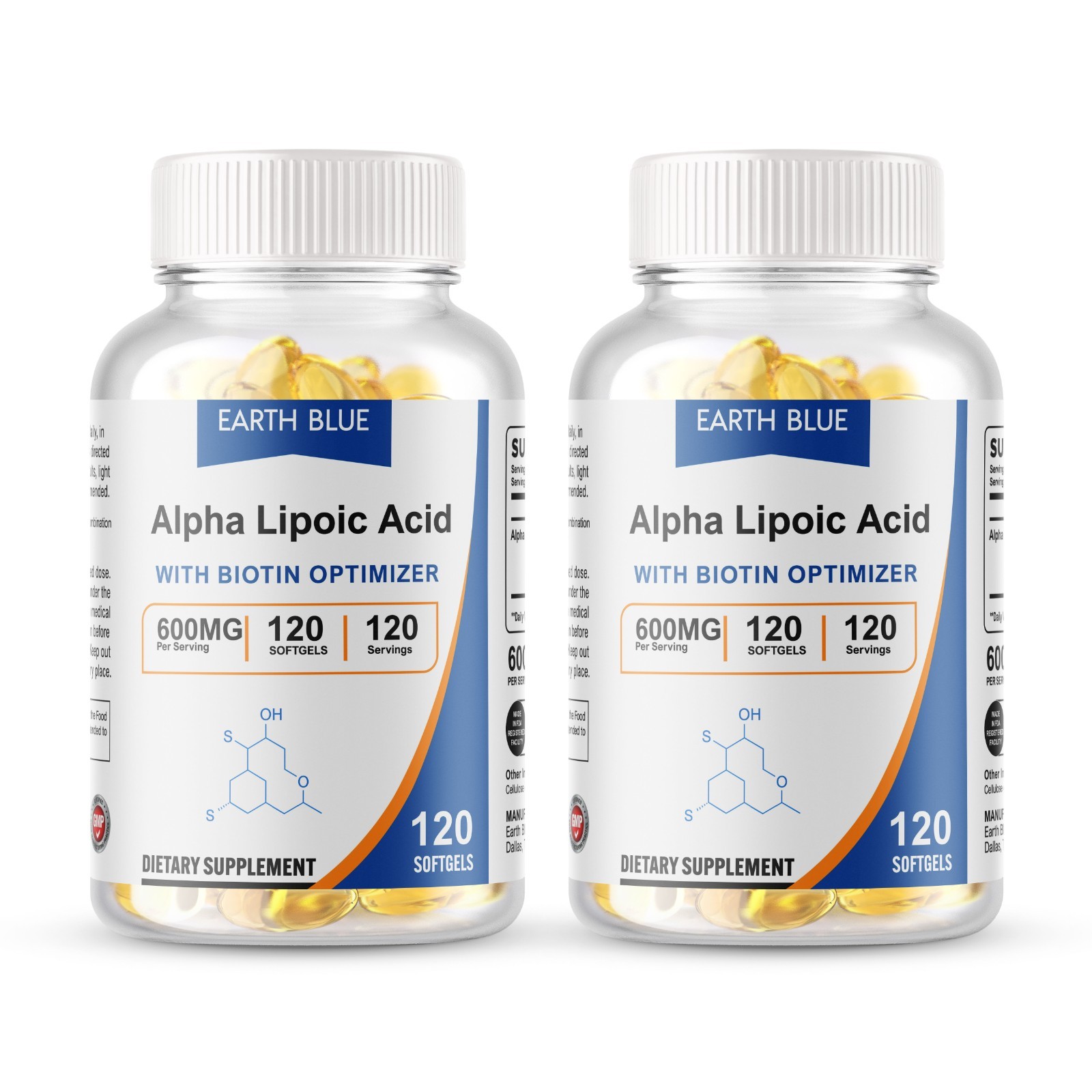 Alpha Lipoic Acid - 600mg Per Serving - 240 Softgels