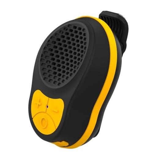 Wearable Bluetooth Speaker Clip On, Waterproof Bluetooth Speaker, Black+Yellow
