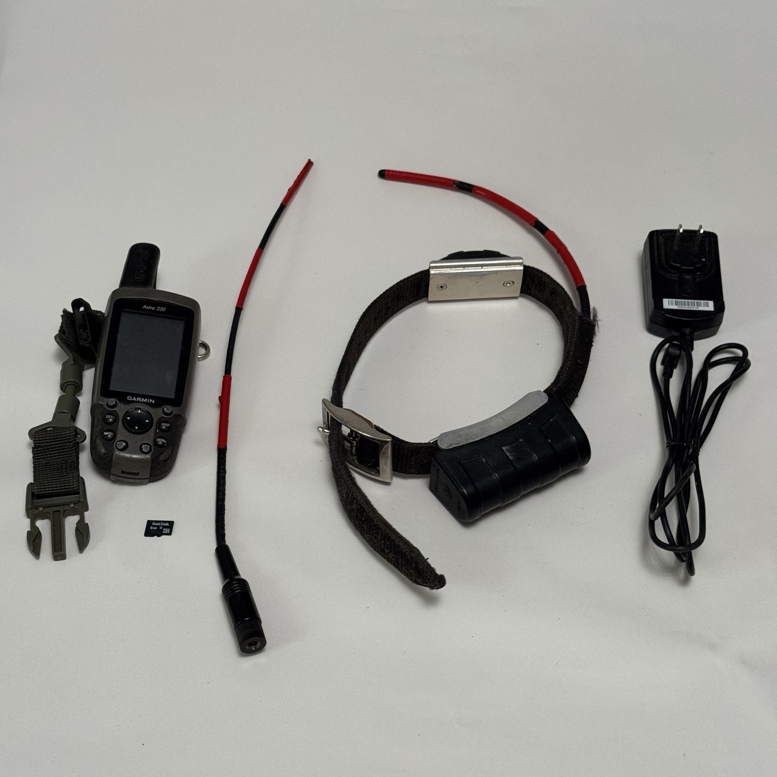 Garmin Astro 220 GPS Tracker DC30 Dog Collar & Charger Long Range Antenna & SD